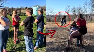 Female Body Builders CHALLENGE Farm Teenagers, INSTANTLY Regret It!