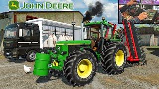 John Deere 3X50 in action Logitech g29 & Control panel gameplay | Farming Simulator 22