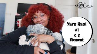 Yarn haul #1 | Unboxing K+C Element yarn by Jo-Ann (also swatching it)