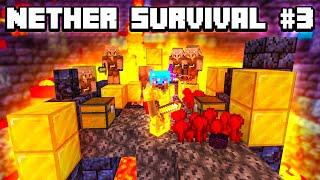 I Raid a Nether Bastion... YOU WON'T BELIEVE WHAT I FIND! (Nether Survival #3)
