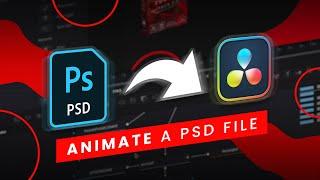 Import and Animate a PSD file in Davinci Resolve