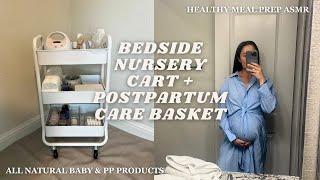 WHAT’S IN MY DIAPER CART + POSTPARTUM BASKET + HEALTHY PP MEAL PREP | first time mom!