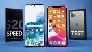 Samsung Galaxy S20 Ultra vs iPhone 11 Pro Max Speed Test!