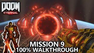 DOOM Eternal - Mission 9 - 100% Walkthrough - All Secrets, Collectibles, Upgrades & Challenges
