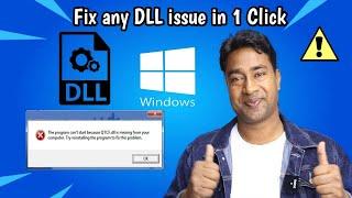 How to fix any .DLL Files Error on Windows 10/11 PC or Laptop with Best DLL Files Fixer in 1 Click