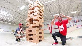 Game of LIFE SIZE JENGA! / World's Largest!?