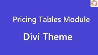 Divi Pricing Tables Module in WordPress