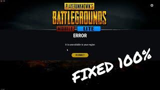 PUBG Lite is Unavailable in your Region [FIXED] 2020