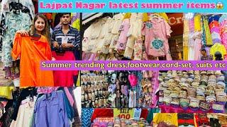 Lajpat Nagar central market summer trending cord-set, footwear, jewellery, cotton suit sale ₹100