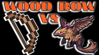 Terraria WOODEN BOW VS DRAGONFOLLY Deathmode