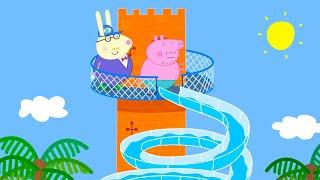 The LONGEST Slide Ever At The Water Park  | Peppa Pig Official Full Episodes