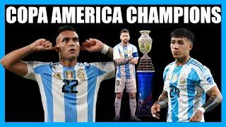 MESSI, ENZO FERNANDEZ & ARGENTINA COPA AMERICA CHAMPIONS | REVIEW, REACTION | ARGENTINA 2-1 COLOMBIA