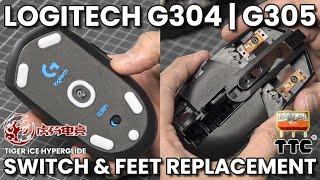 Cara Ganti Switch Logitech G304 Double Click + Tiger Arc Ice Glide Feet