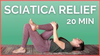 Yin Yoga for Sciatica Relief and Lower Back Pain - 20 min Deep Stretches