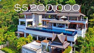 Touring a Prestigious Thai style villa with panoramic sea views in Phuket