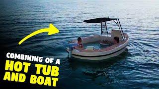 The ultimate blend of luxury Hot tub and an Electric Boat!