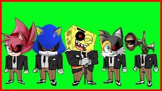 Metal Sonic & SpongeBob.EXE & Siren Head & Amy EXE  - Coffin Dance Meme Cover