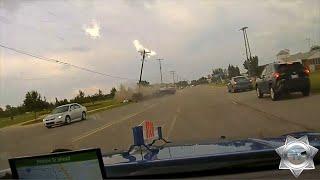 Dashcam: Armed Robber Flees Trooper, Crashes into Squad