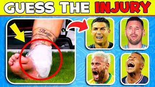 Who is Crying? 🩸🩹Guess Football Player by Injury, Body, Tatoo | Mbappe, Messi, Ronaldo, Neymar