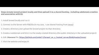 Laravel on (Ionos) Shared Hosting - including subdomain creation and association with it