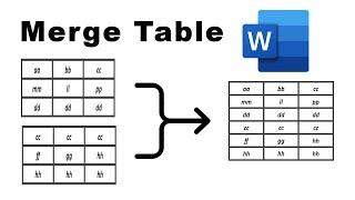 How to merge tables in Microsoft Word Document