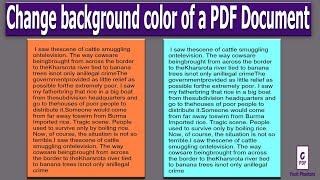 How to Change background color of a PDF Document in Foxit PhantomPDF