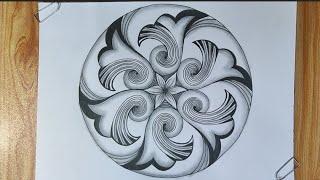 Pattern 543|Zentangle|Zenfloral art|Zendoodle art|Zentangle art|Doodle art|Floral art|Easy art