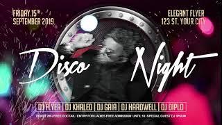 Disco Night - Free Animated Flyer + Instagram Template Photoshop + Facebook Event