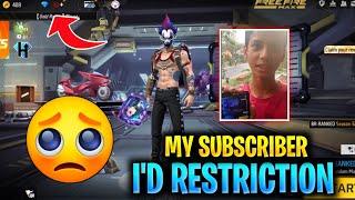 My Subscriber I'd  Diamond Restriction  | Diamond Restrict No Top Up Player   #shorts #short