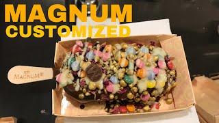 MAGNUM Ice Cream: Instant customized Vanilla & Chocolate Ice cream MAGNUM ROME | Trevi Fountain