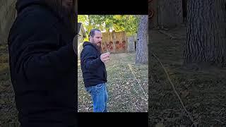 40&45 FOOT HALFSPIN #knifethrowing #halfspin #professional #throwingknife #trickshot #throwingknife