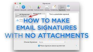 How to make an Email Signature with a logo in Apple Mail with No Attachments