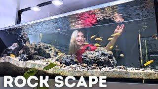 Building an African Cichlid Aquascape with Rocks