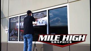 How to install perforated window graphics.