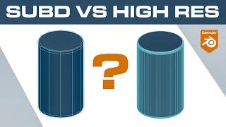 Subd vs. High Resolution - which is better? (Blender Tutorial)