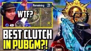 STREAMER REACTS TO FEITZ BEST CLUTCH EVER WHILE PUSHING CONQUEROR! | PUBG Mobile