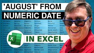 Excel - How To Get The Month Name From Date In Excel - Episode 1414