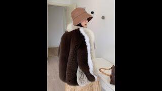 Imbettuy - Women Casual Genuine Natural Fox Fur Coat