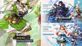 NEW UPDATE!! EMILIE KIT INFO, 4.8 BANNERS (Wriothesley & Nilou), FREE SKINS, ALICE - Genshin Impact
