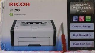 RICOH SP200 Black& White Laser Printer Unboxing