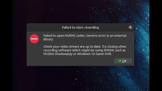 Ubuntu Linux Fast FIX without restarting computer for OBS: Failed to open NVENC codec after suspend.
