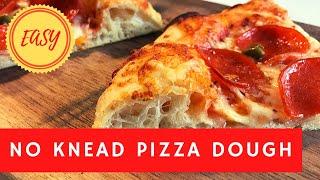 No Knead Homemade Pizza Dough Recipe