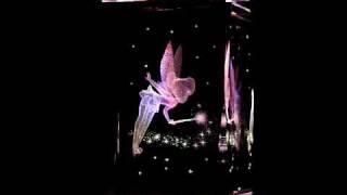 TINKERBELL with MAGIC WAND PIXIE DUST 3D LASER ETCHED CRYSTAL