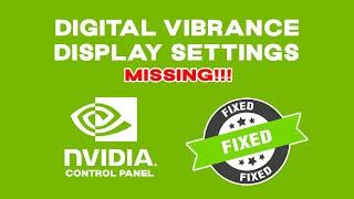 [Solved] NVIDIA Control Panel Display Settings Missing