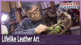 Leather becomes lifelike sculptures of crabs and eagles in hands of artist Yeh Fa-yuan