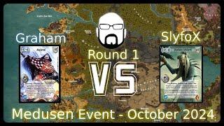 Medusen Event - Round 1 - Graham vs SlyfoX | Warlord: Saga of the Storm CCG