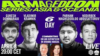 Gukesh D vs Vladimir Kramnik, Nodirbek Abdusattorov vs Parham Maghsoodloo | Day 6 Armageddon