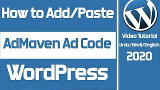 How to add AdMaven Ad Code in WordPress Website