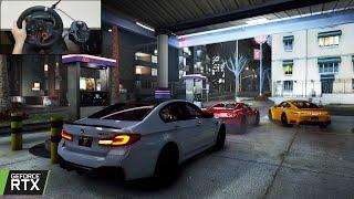 GTA 5 - 2022 BMW M5 Competition SPORT - Steering Wheel Gameplay