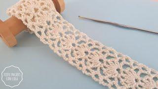 Cómo Tejer una Puntilla de Crochet Sencilla y Bonita | Tutorial Fácil Ideal Principiantes #encajes